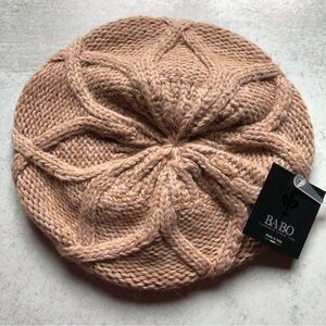 Ba-Bo Knit Beret Beanie Wool Alpaca Polyester Blend